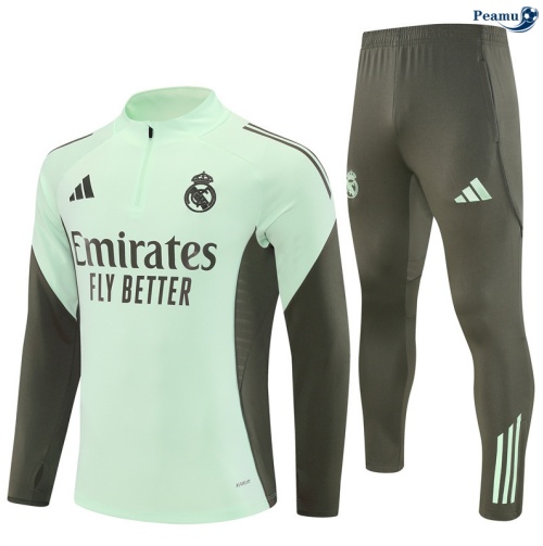 Maillot Survetement Real Madrid Enfant Vert 2025-2026 peamu 0875