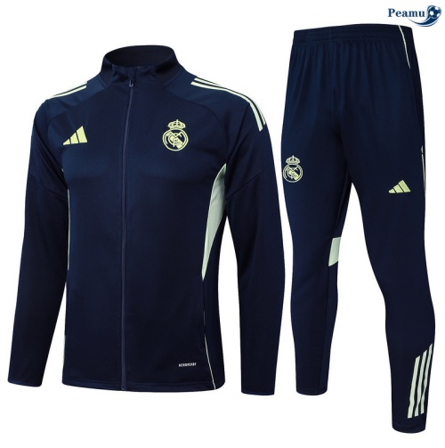Maillot Veste Survetement Real Madrid Enfant 2025-2026 Vert/Vert peamu 0878