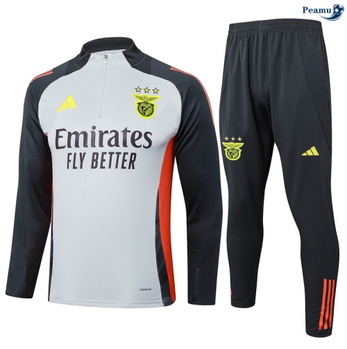 Maillot Survetement Benfica Gris/Bleu Marine/Orange 2025-2026 peamu 0455