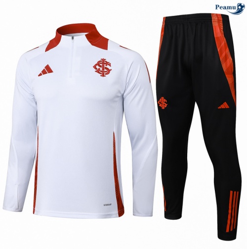 Maillot Survetement SC Internacional Blanc/Noir 2025-2026 peamu 0496