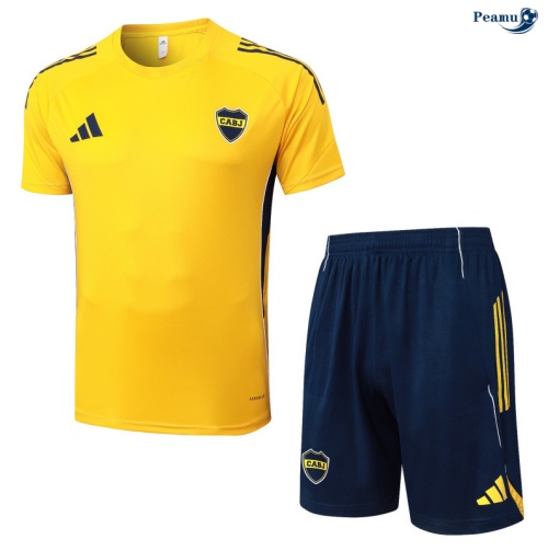 Peamu Maillot foot Kit Entrainement Barcelone + Shorts Jaune/Bleu Marine 2025-2026 Discout