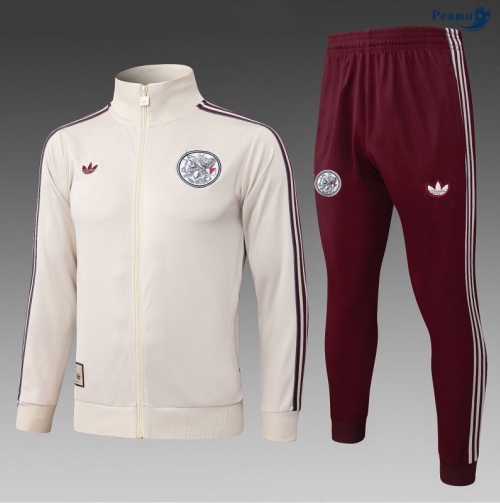 Peamu Veste Survetement Ajax Enfant Jaune 2025-2026 Discout