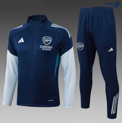 Peamu Veste Survetement Arsenal Enfant Bleu Marine/Gris 2025-2026 Grossiste
