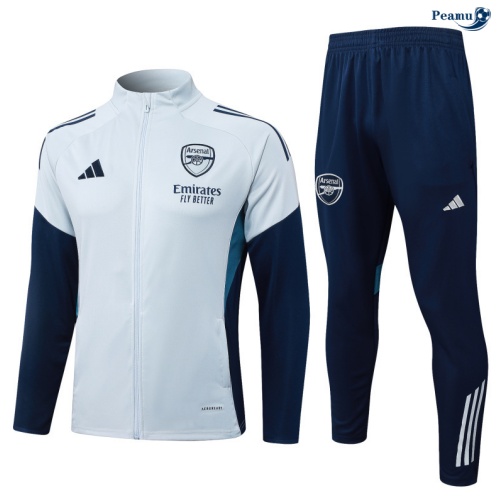 Peamu Veste Survetement Arsenal bleu ciel/Bleu Marine 2025-2026 Prix