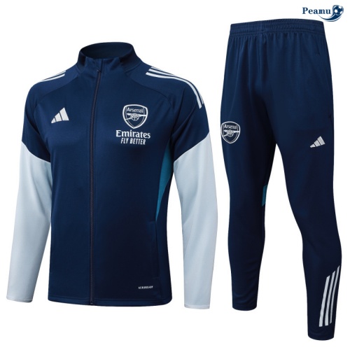 Peamu Veste Survetement Arsenal Bleu Marine/bleu ciel 2025-2026 Outlet