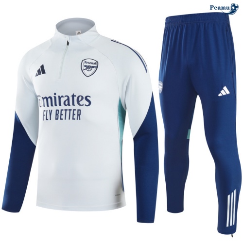 Peamu Survetement Arsenal Gris Clair/Bleu Marine 2025-2026 Original