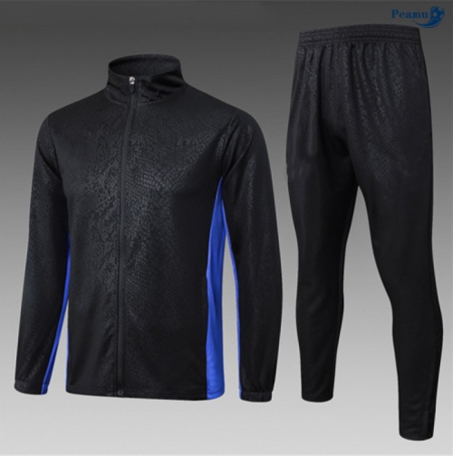 Peamu Veste Survetement Barcelone Enfant Noir/bleu 2025-2026 Chinois