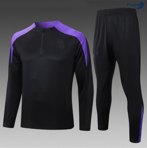 Peamu Survetement Barcelone Enfant Noir/Violet 2025-2026 Discout