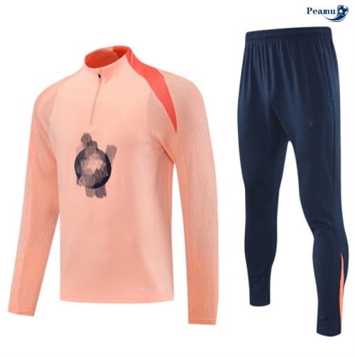 Peamu Survetement Barcelone Enfant Rose/Bleu Marine 2025-2026 Prix