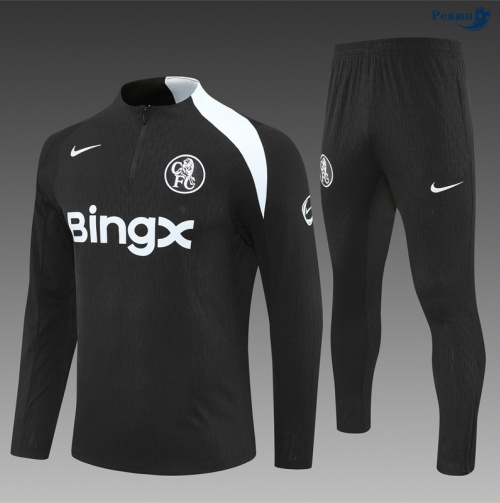 Peamu Survetement Player Chelsea Enfant Noir/Blanc 2025-2026 Grossiste