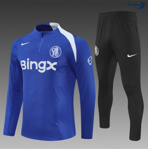 Peamu Survetement Player Chelsea Enfant Bleu/Noir/Blanc 2025-2026 Discout