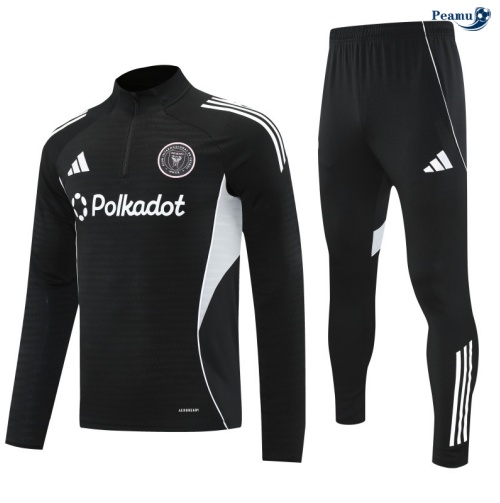 Peamu Survetement Manchester City Noir/Blanc 2025-2026 Soldes