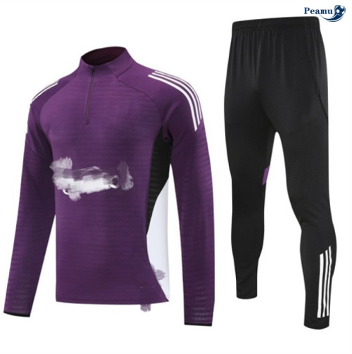 Peamu Survetement Manchester United Violet/Noir/Blanc 2025-2026 Grossiste