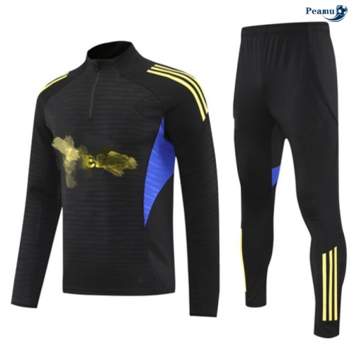 Peamu Survetement Manchester United Noir/Jaune/Bleu 2025-2026 Original