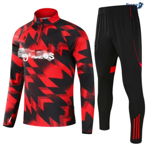 Peamu Survetement Manchester United Rouge/Noir 2025-2026 Prix