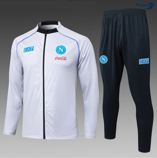 Peamu Veste Survetement Naples Enfant Blanc 2025-2026 Soldes