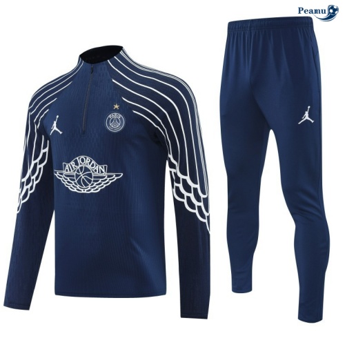 Peamu Survetement Paris PSG Bleu Marine/Blanc 2025-2026 Prix