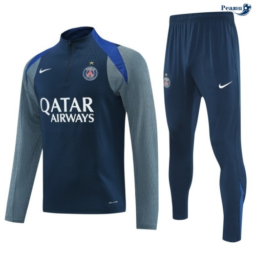 Peamu Survetement Paris PSG Bleu Marine/Gris 2025-2026 Soldes