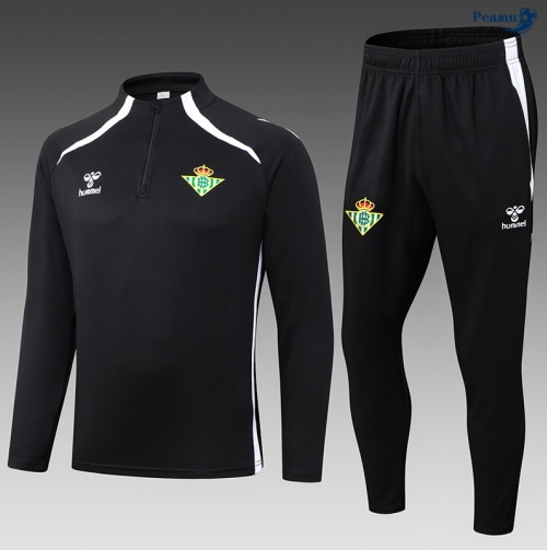 Peamu Survetement Real Betis Enfant Noir/Blanc 2025-2026 Prix