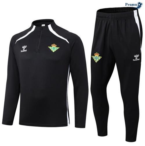 Peamu Survetement Real Betis Noir/Blanc 2025-2026 Grossiste