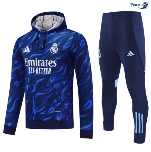 Peamu Sweatshirt à capuche Real Madrid Bleu Marine 2025-2026 Discout