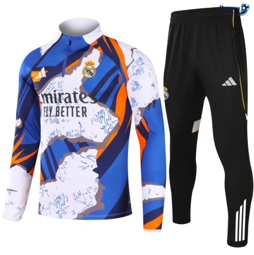 Peamu Survetement Real Madrid Blanc/Bleu/Noir 2025-2026 Prix