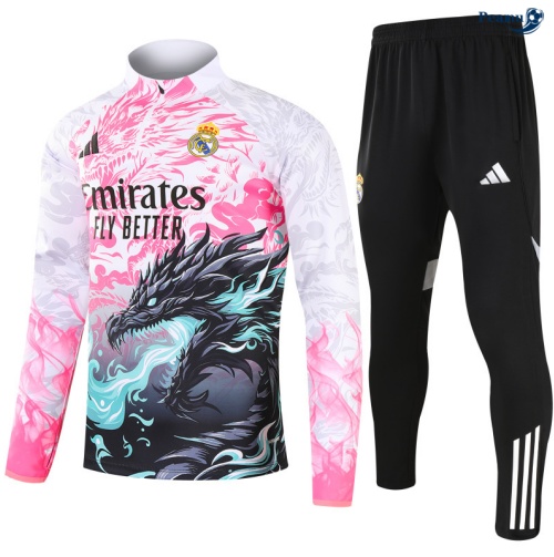 Peamu Survetement Real Madrid Rose/Noir/Blanc 2025-2026 Outlet