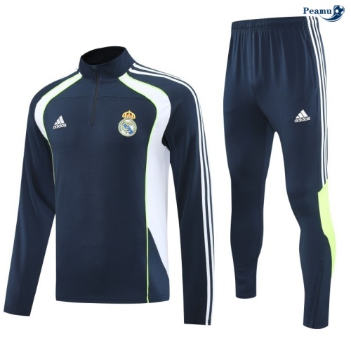 Peamu Survetement Real Madrid Bleu Marine/Blanc/Vert 2025-2026 Discout