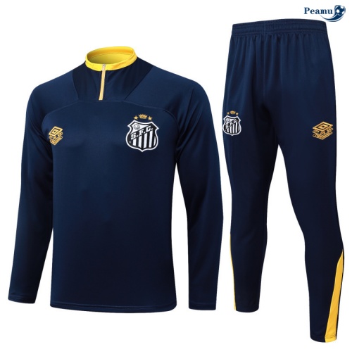 Peamu Survetement Santos Bleu Marine/Jaune 2025-2026 Grossiste