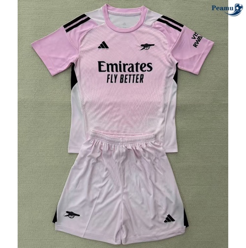 Maillot foot Arsenal Enfant maillot Gardien De But Rose 2025-2026