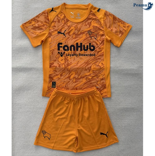 Maillot foot Derby County Enfant maillot Gardien De But Orange 2025-2026