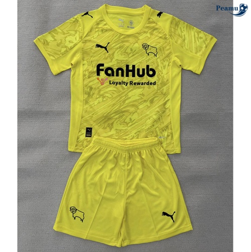 Maillot foot Derby County Enfant maillot Gardien De But Jaune 2025-2026