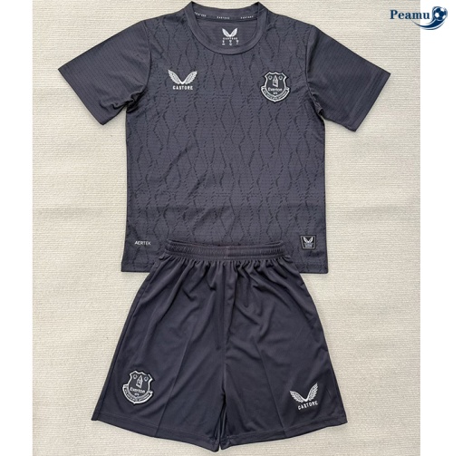 Maillot foot Everton Enfant maillot Gardien De But gris 2025-2026