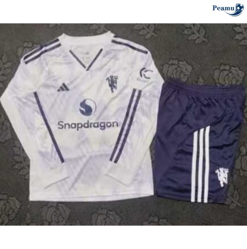 Maillot foot Manchester United Enfant Exterieur Manche Longue 2025-2026