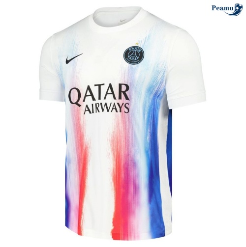 Maillot foot PSG Pre Match Edition Spéciale LDC 2025-2026 Blanc
