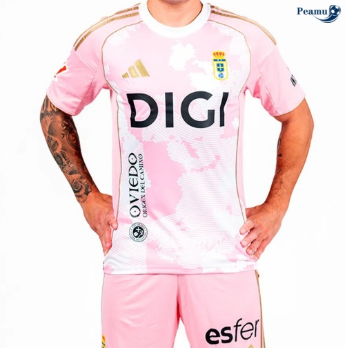 Maillot foot Real Oviedo maillot Rose 2025-2026