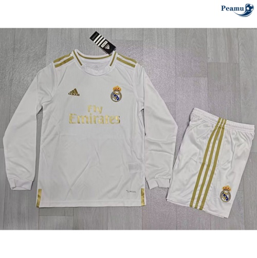 Maillot foot Rétro Real Madrid Enfant Domicile Manche Longue 2019-20