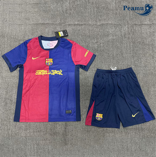 Maillot foot Barcelone Enfant Domicile co-marqué 2025-2026