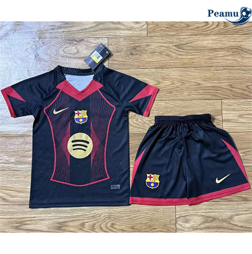 Maillot foot Barcelone Enfant Noir 2025-2026