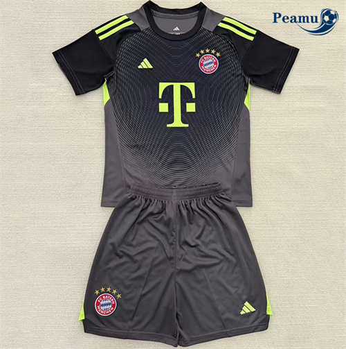 Maillot foot Bayern Munich Enfant Gardien De But noir 2025-2026