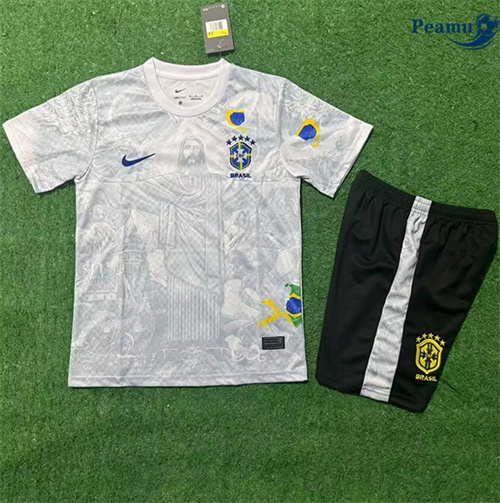 Maillot foot Brésil Enfant Special Gris 2025-2026