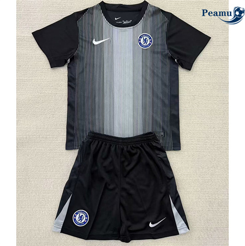 Maillot foot Chelsea Enfant Gardien de but Noir 2025-2026