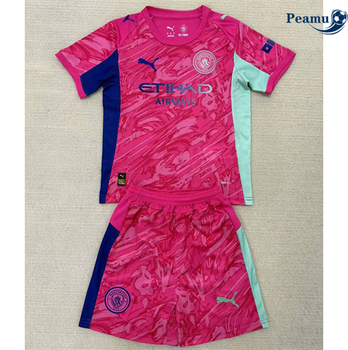 Maillot foot Manchester City Enfant Gardien de but Pourpre 2025-2026