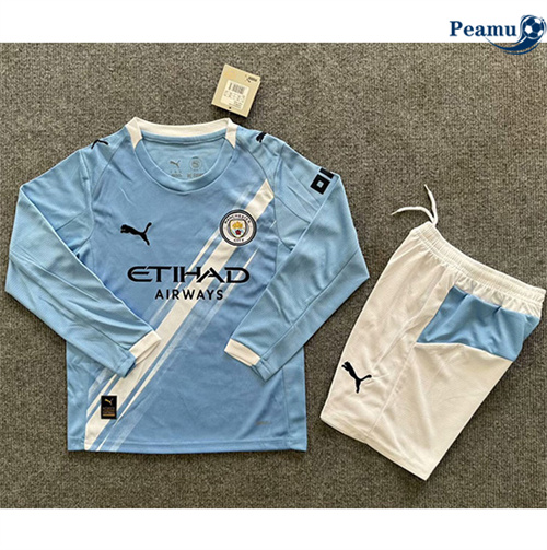 Maillot foot Manchester City Enfant Domicile Manche Longue 2025-2026