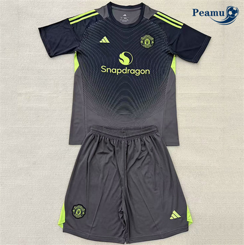 Maillot foot Manchester United Enfant Gardien De But noir 2025-2026