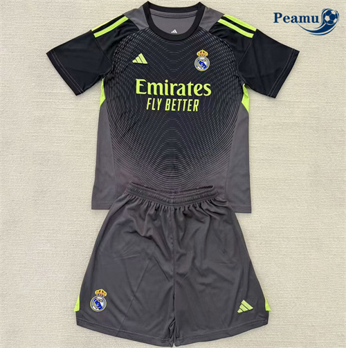 Maillot foot Real Madrid Enfant Gardien De But noir 2025-2026