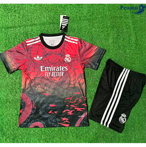 Maillot foot Real Madrid Enfant Rouge 2025-2026