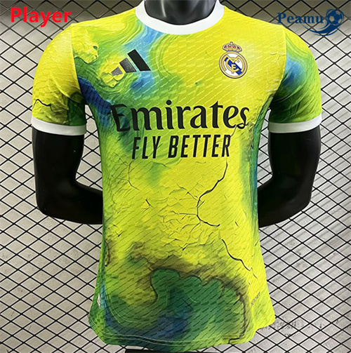 Maillot foot Real Madrid Player Version Training Jaune/Vert 2025-2026