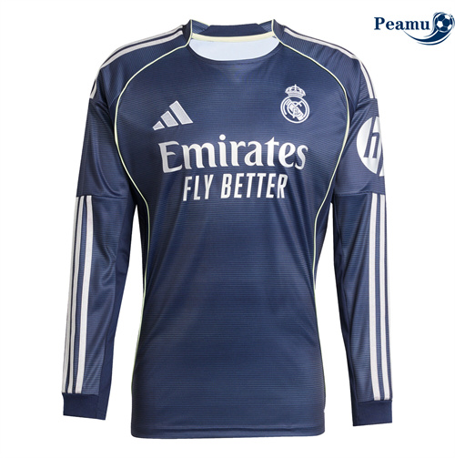 Maillot foot Real Madrid Exterieur Manche Longue 2025-2026