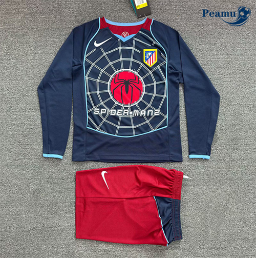 Maillot foot Rétro Atletico Madrid Enfant Exterieur Manche Longue 2004-05